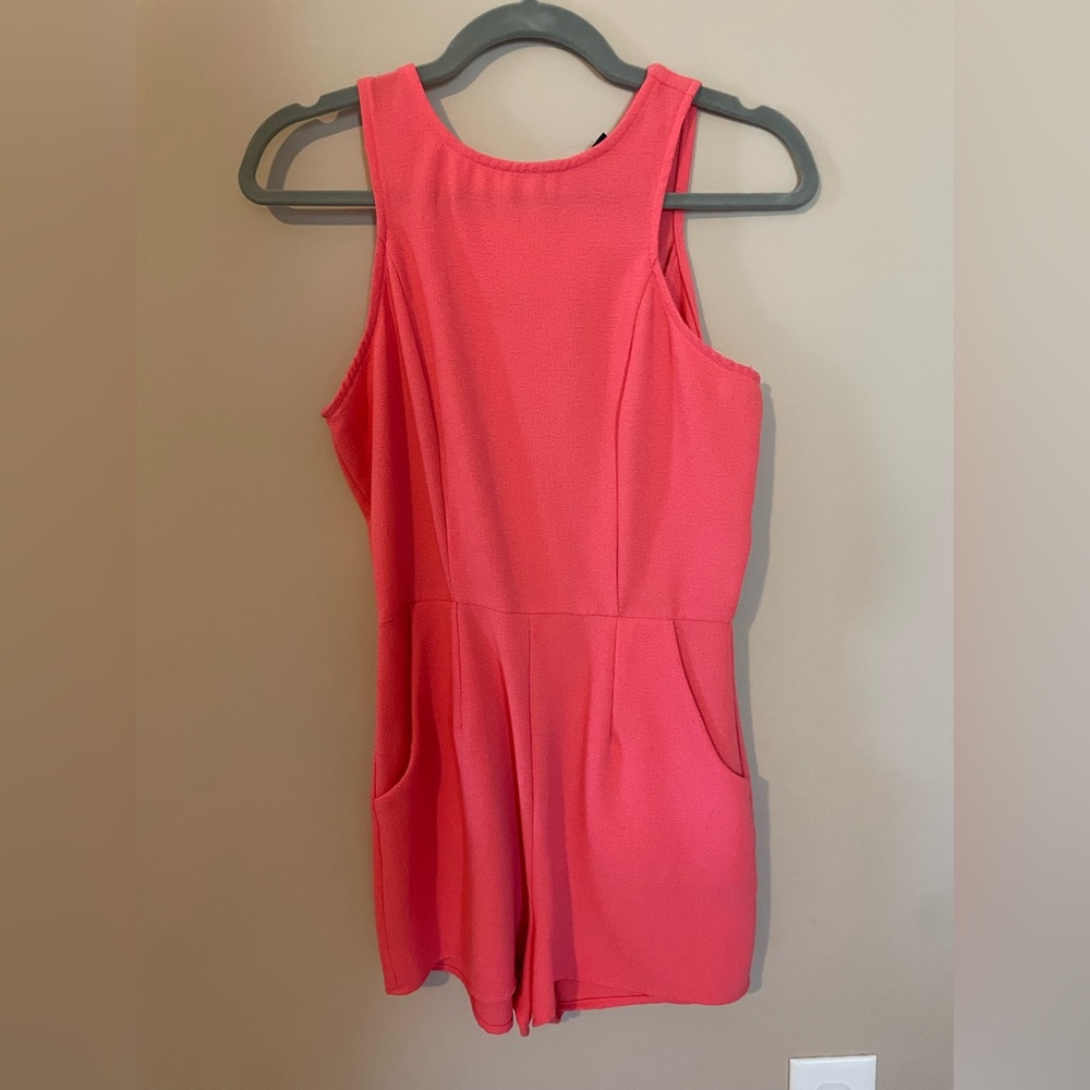 Coral romper.